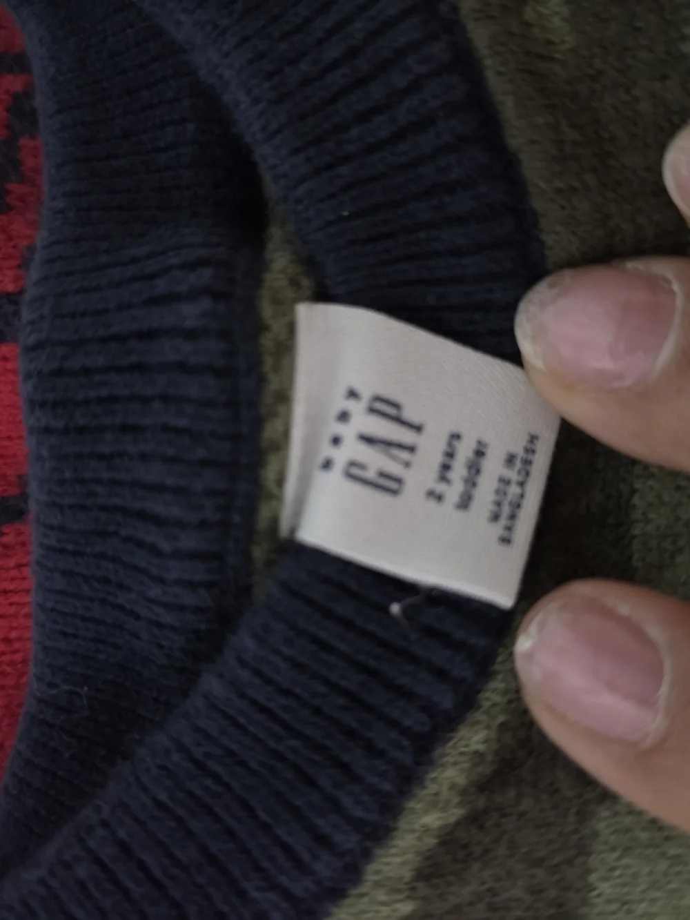 GAP Red & Olive Green Dinosaur Knit Sweater Bundlw